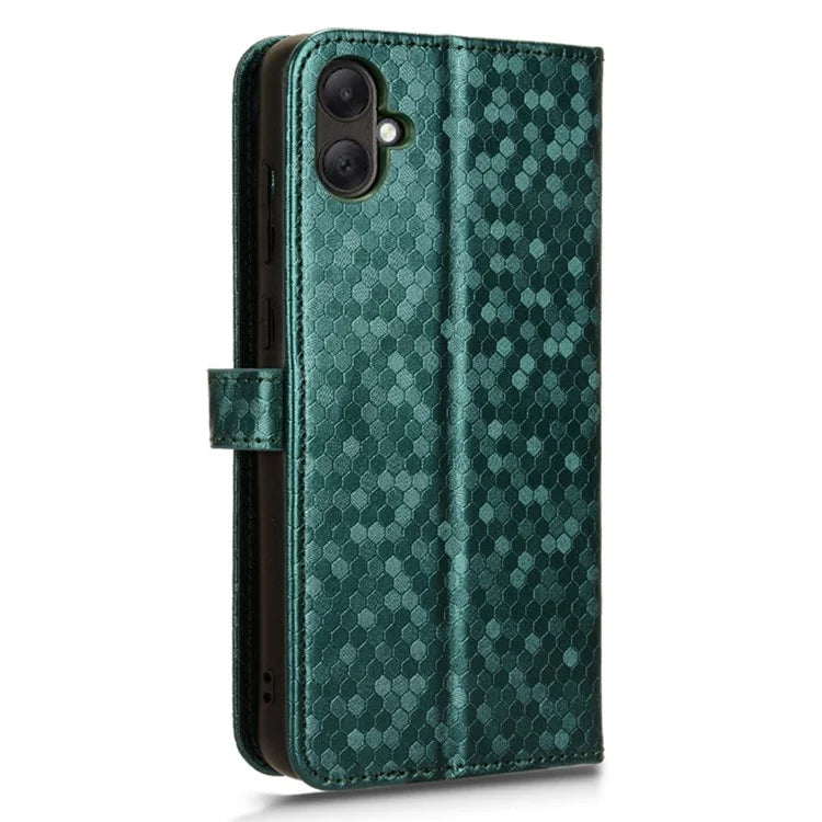 For Samsung Galaxy A05 4G Case Imprinted PU Leather Wallet Phone Shell with Strap