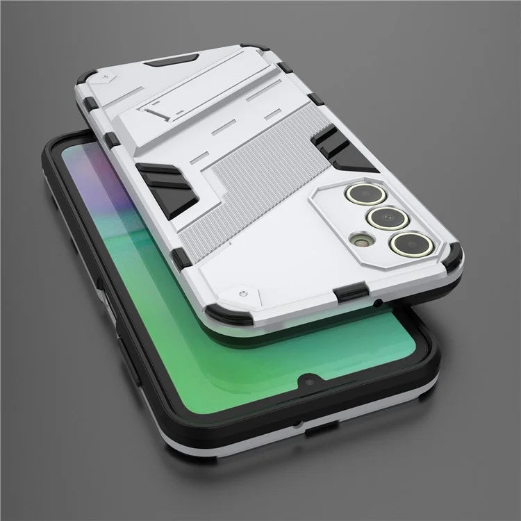 For Samsung Galaxy A15 4G Case Scratch-resistant PC+TPU Kickstand Smart Phone Cover