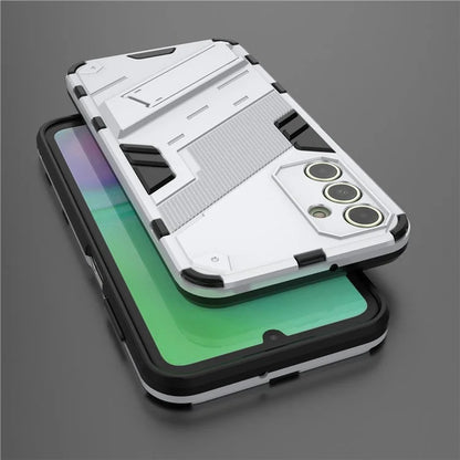 For Samsung Galaxy A15 4G Case Scratch-resistant PC+TPU Kickstand Smart Phone Cover