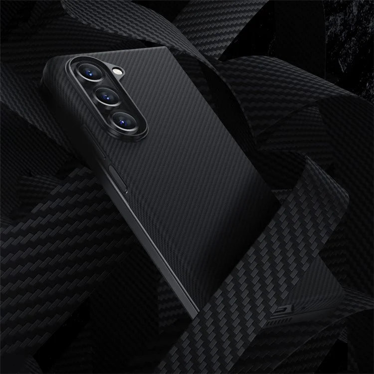 BENKS For Samsung Galaxy Z Fold5 5G Case Carbon Fiber Texture Magnetic Phone Cover
