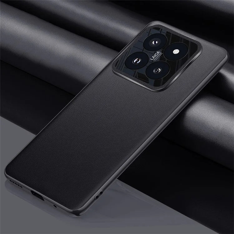 For Xiaomi 14 Pro Case Metal Lens Protection PU Leather Coated Back Cover (2nd Gen)