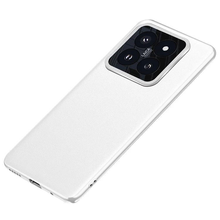 For Xiaomi 14 Pro Case Metal Lens Protection PU Leather Coated Back Cover (2nd Gen)
