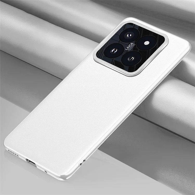 For Xiaomi 14 Pro Case Metal Lens Protection PU Leather Coated Back Cover (2nd Gen)