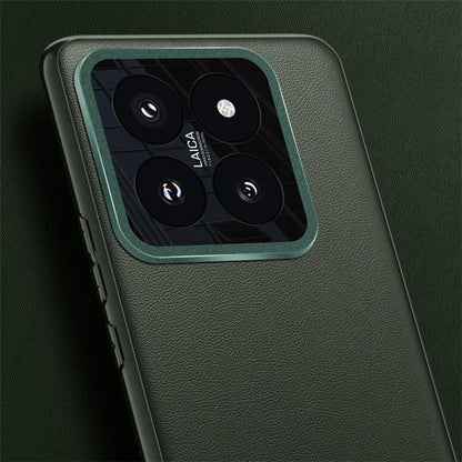 For Xiaomi 14 Pro Case Metal Lens Protection PU Leather Coated Back Cover (2nd Gen)