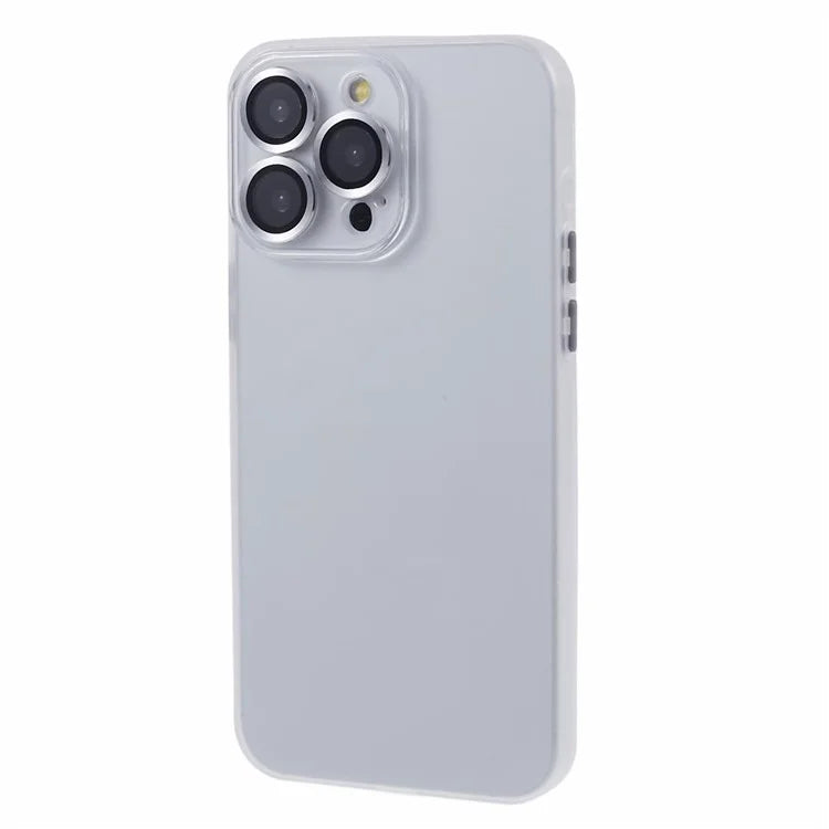 For iPhone 15 Pro Max Case Anti-scratch TPU Phone Back Shell with Metal Lens Ring