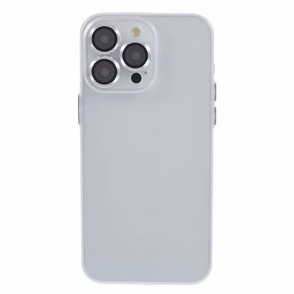 For iPhone 15 Pro Max Case Anti-scratch TPU Phone Back Shell with Metal Lens Ring