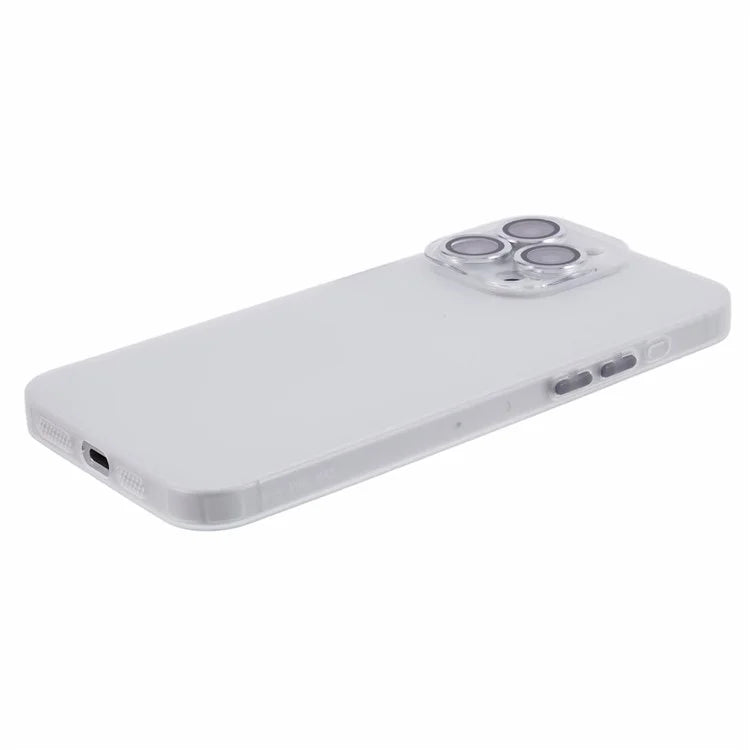 For iPhone 15 Pro Max Case Anti-scratch TPU Phone Back Shell with Metal Lens Ring