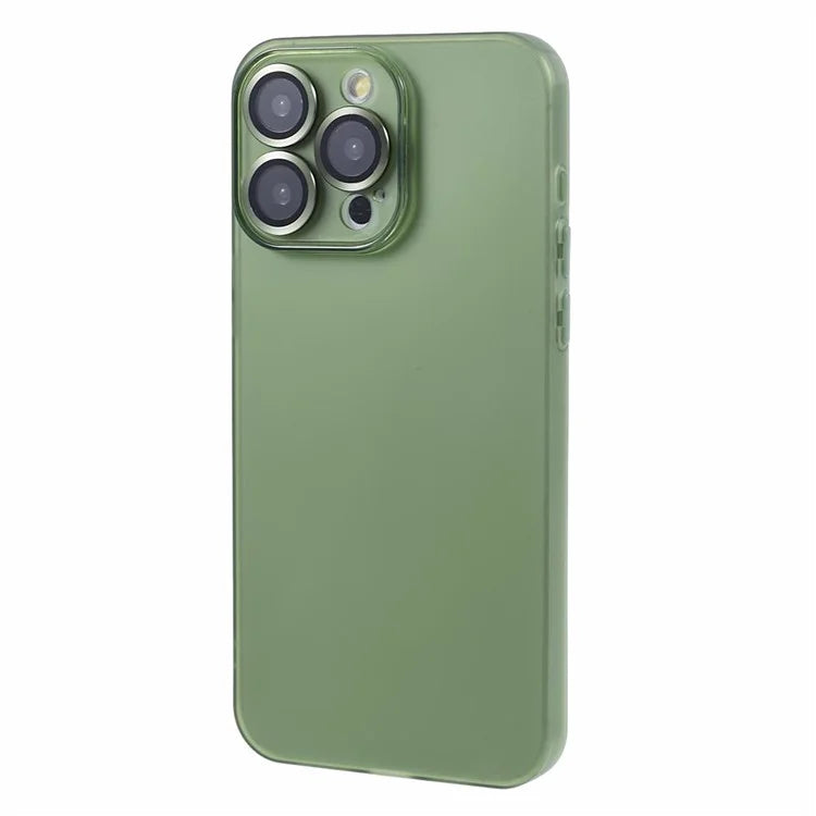 For iPhone 15 Pro Max Case Anti-scratch TPU Phone Back Shell with Metal Lens Ring