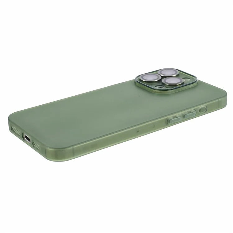 For iPhone 15 Pro Max Case Anti-scratch TPU Phone Back Shell with Metal Lens Ring