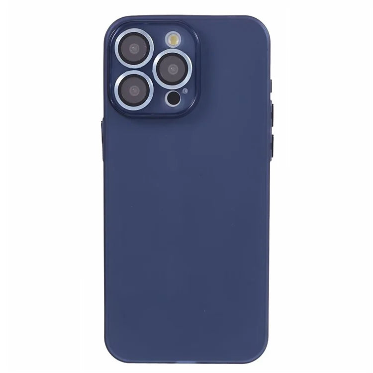 For iPhone 15 Pro Max Case Anti-scratch TPU Phone Back Shell with Metal Lens Ring