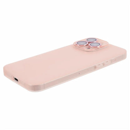 For iPhone 15 Pro Max Case Anti-scratch TPU Phone Back Shell with Metal Lens Ring