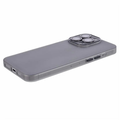 For iPhone 15 Pro Max Case Anti-scratch TPU Phone Back Shell with Metal Lens Ring