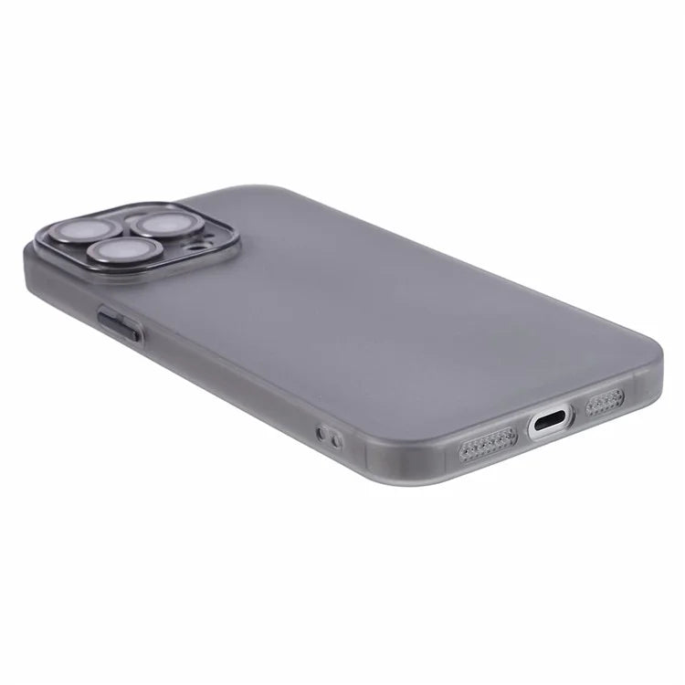 For iPhone 15 Pro Max Case Anti-scratch TPU Phone Back Shell with Metal Lens Ring