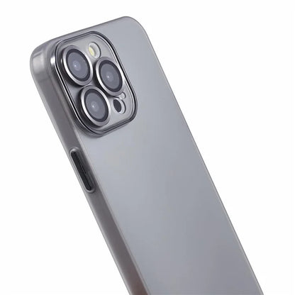 For iPhone 15 Pro Max Case Anti-scratch TPU Phone Back Shell with Metal Lens Ring