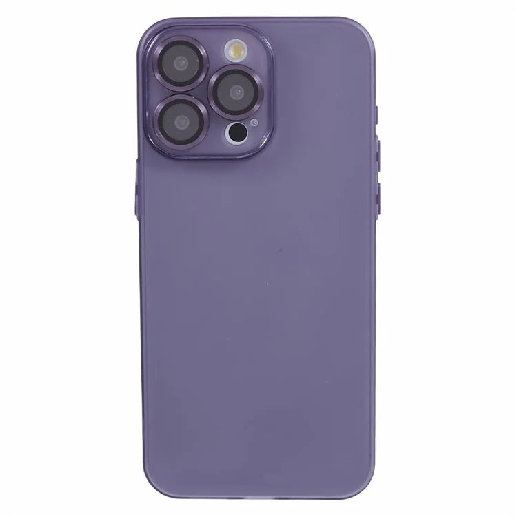 For iPhone 15 Pro Max Case Anti-scratch TPU Phone Back Shell with Metal Lens Ring