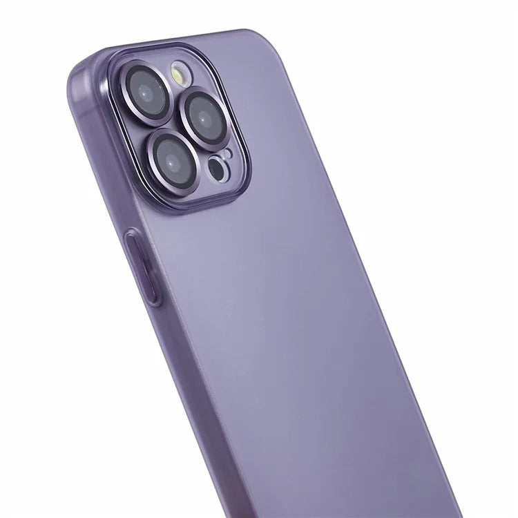 For iPhone 15 Pro Max Case Anti-scratch TPU Phone Back Shell with Metal Lens Ring