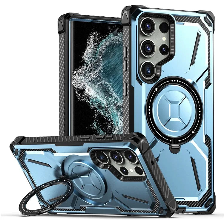 For Samsung Galaxy S22 Ultra 5G Case Ring Kickstand Magnetic Phone Cover