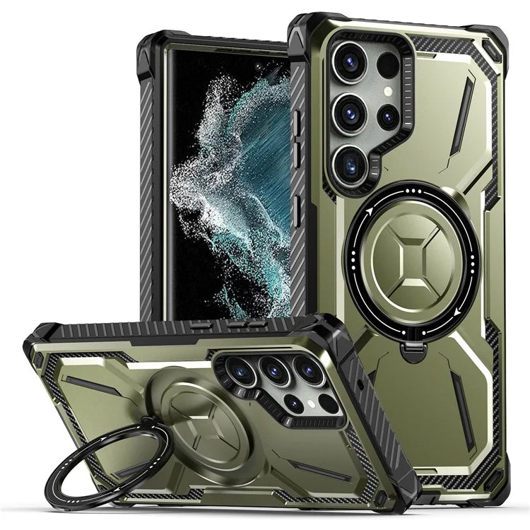 For Samsung Galaxy S22 Ultra 5G Case Ring Kickstand Magnetic Phone Cover