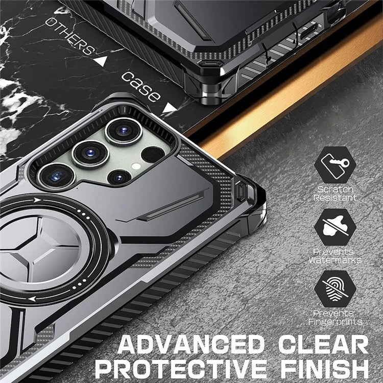 For Samsung Galaxy S22 Ultra 5G Case Ring Kickstand Magnetic Phone Cover