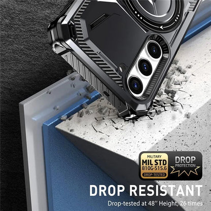 For Samsung Galaxy S22 5G Case Kickstand Magnetic Military-Grade Armor Phone Cover