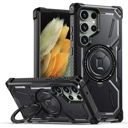 For Samsung Galaxy S21 Ultra 5G Case PC+TPU Magnetic Kickstand Phone Cover