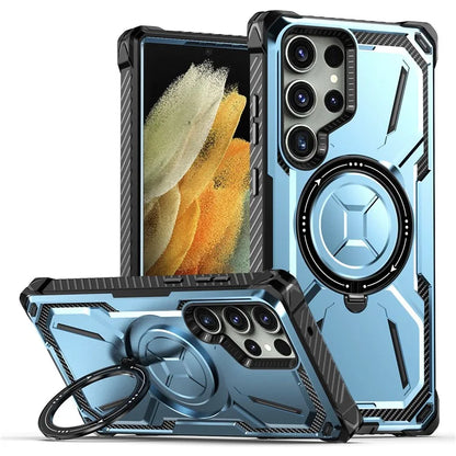 For Samsung Galaxy S21 Ultra 5G Case PC+TPU Magnetic Kickstand Phone Cover