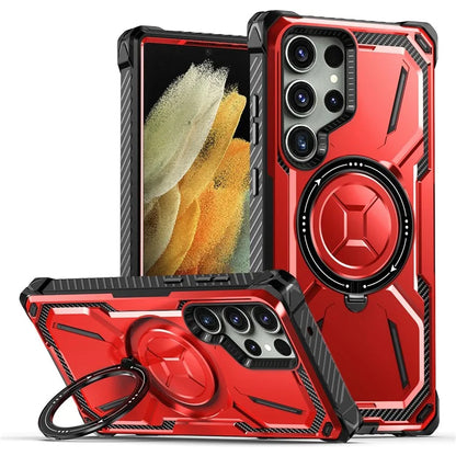 For Samsung Galaxy S21 Ultra 5G Case PC+TPU Magnetic Kickstand Phone Cover