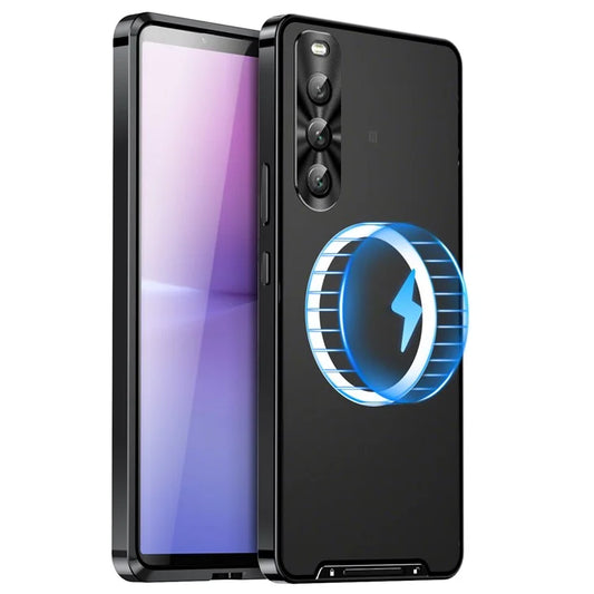 Magic Shield Magnetic Series for Sony Xperia 10 V Case Shockproof Metal Frame Phone Cover with Lens Guard