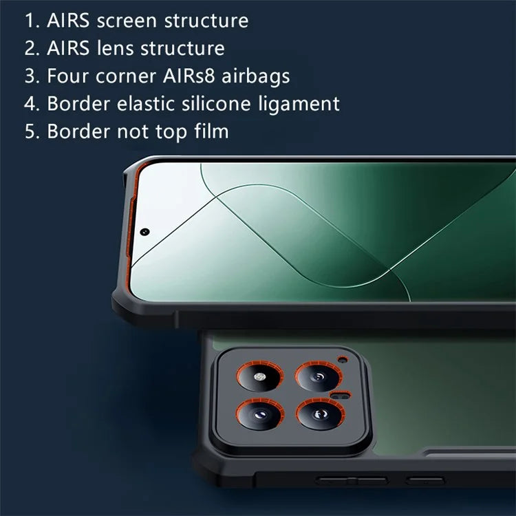 XUNDD For Xiaomi 14 Case Anti-drop Acrylic+TPU Slim-Fit Phone Cover Shell