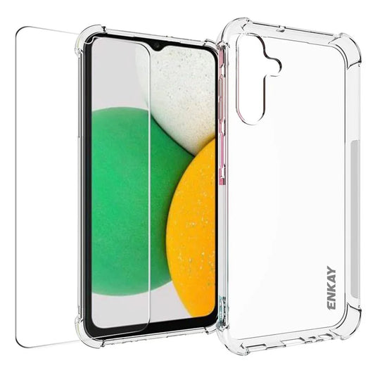 ENKAY HAT PRINCE For Samsung Galaxy A15 5G Case Drop-proof Clear TPU Cover with Screen Film