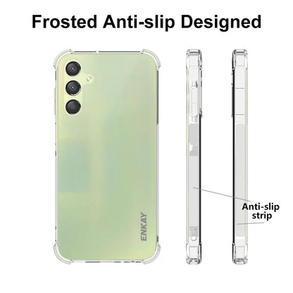 ENKAY HAT PRINCE For Samsung Galaxy A15 5G Case Drop-proof Clear TPU Cover with Screen Film