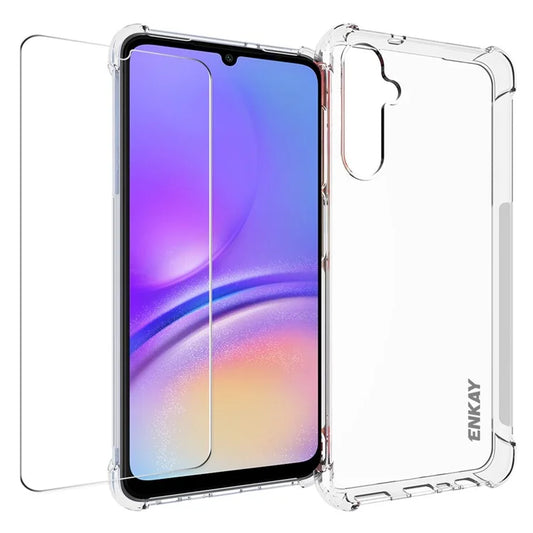 ENKAY HAT PRINCE For Samsung Galaxy A05 4G Clear Case Non-slip Phone Cover with Screen Film