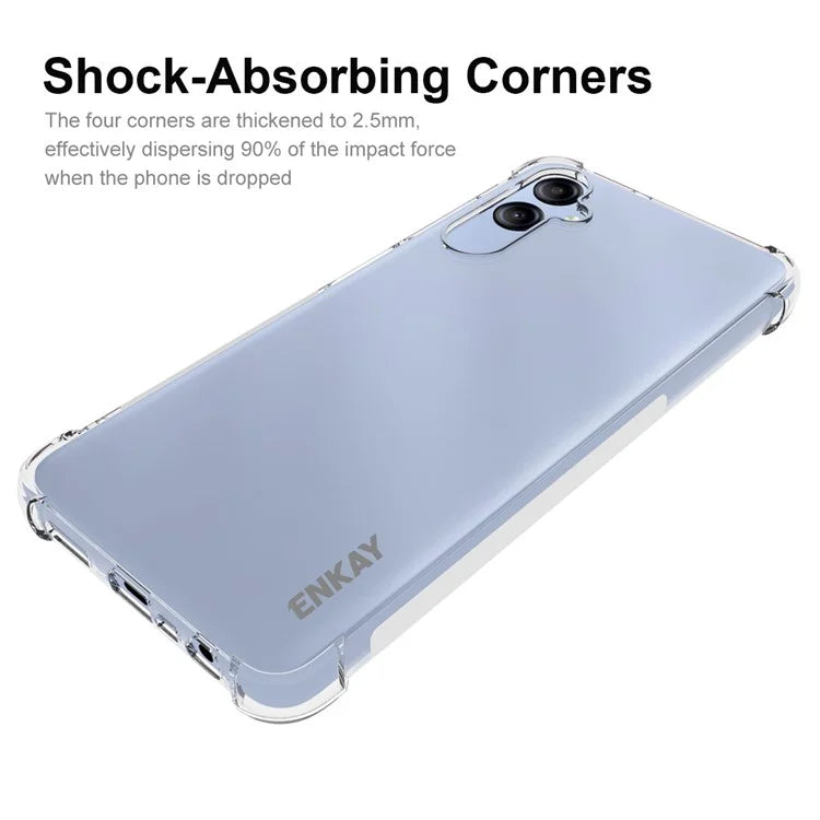 ENKAY HAT PRINCE For Samsung Galaxy A05 4G Clear Case Non-slip Phone Cover with Screen Film