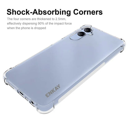 ENKAY HAT PRINCE For Samsung Galaxy A05 4G Clear Case Non-slip Phone Cover with Screen Film