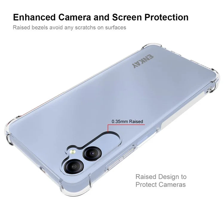 ENKAY HAT PRINCE For Samsung Galaxy A05 4G Clear Case Non-slip Phone Cover with Screen Film