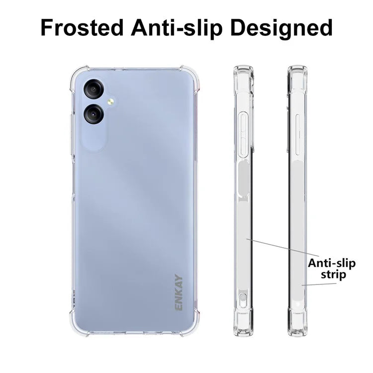 ENKAY HAT PRINCE For Samsung Galaxy A05 4G Clear Case Non-slip Phone Cover with Screen Film