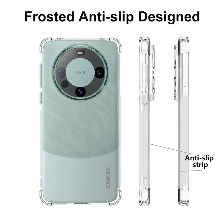 ENKAY HAT PRINCE For Huawei Mate 60 TPU Case Clear Phone Cover with Screen Protector