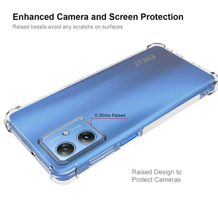 ENKAY HAT PRINCE For Motorola Moto G54 5G Clear Case TPU Phone Cover with Screen Protector