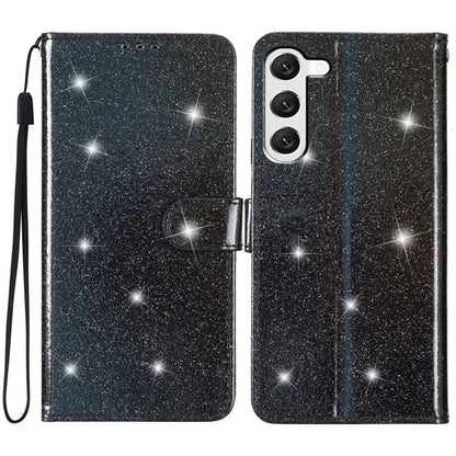 For Samsung Galaxy S24 Case Glittery PU Leather Anti-drop Wallet Cover