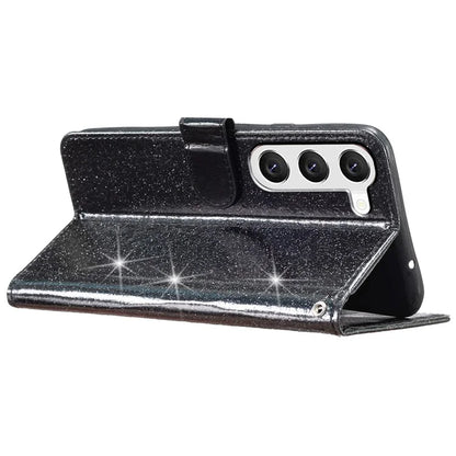 For Samsung Galaxy S24 Case Glittery PU Leather Anti-drop Wallet Cover