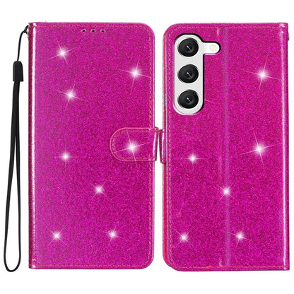 For Samsung Galaxy S24 Case Glittery PU Leather Anti-drop Wallet Cover
