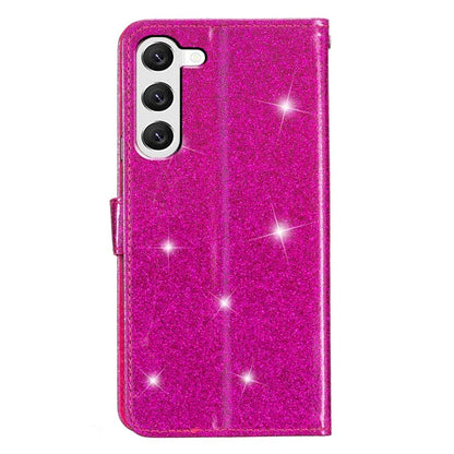 For Samsung Galaxy S24 Case Glittery PU Leather Anti-drop Wallet Cover