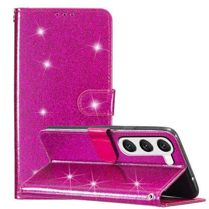 For Samsung Galaxy S24 Case Glittery PU Leather Anti-drop Wallet Cover