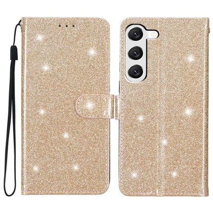 For Samsung Galaxy S24 Case Glittery PU Leather Anti-drop Wallet Cover