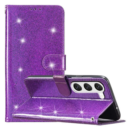 For Samsung Galaxy S24 Case Glittery PU Leather Anti-drop Wallet Cover