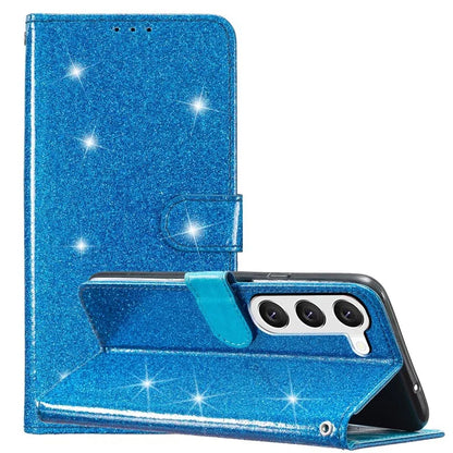 For Samsung Galaxy S24 Case Glittery PU Leather Anti-drop Wallet Cover