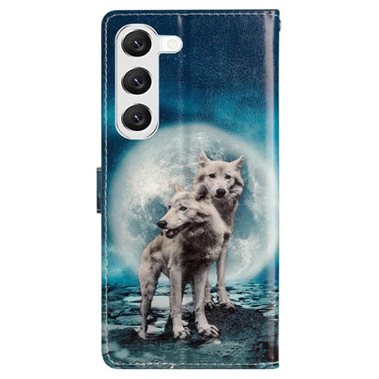 For Samsung Galaxy S24 Case Pattern Printing PU Leather Stand Phone Cover