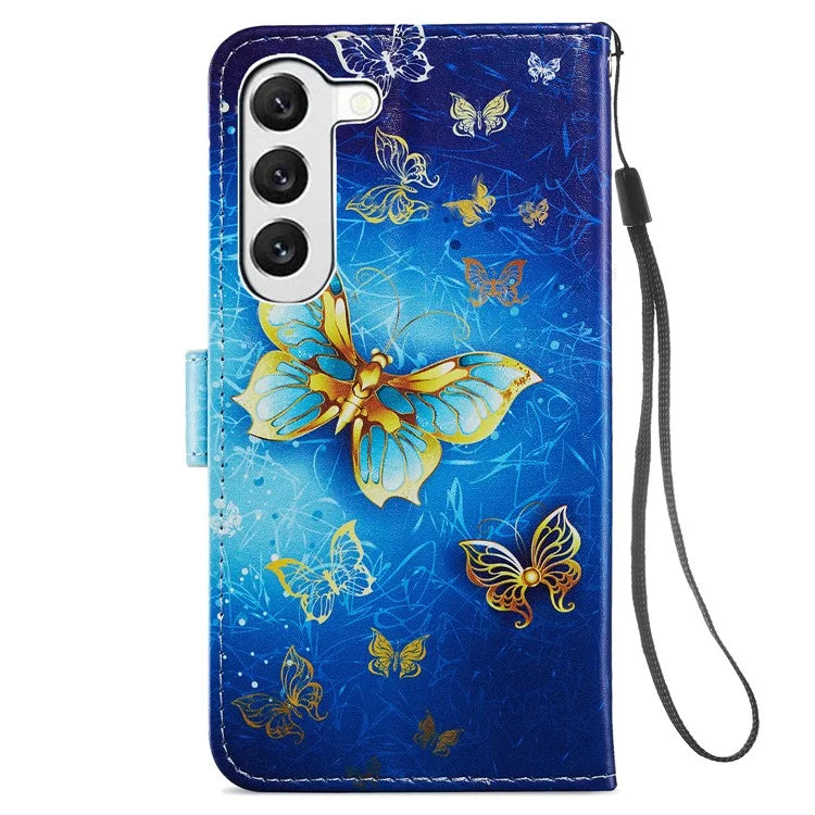For Samsung Galaxy S24 Case Pattern Printing PU Leather Stand Phone Cover