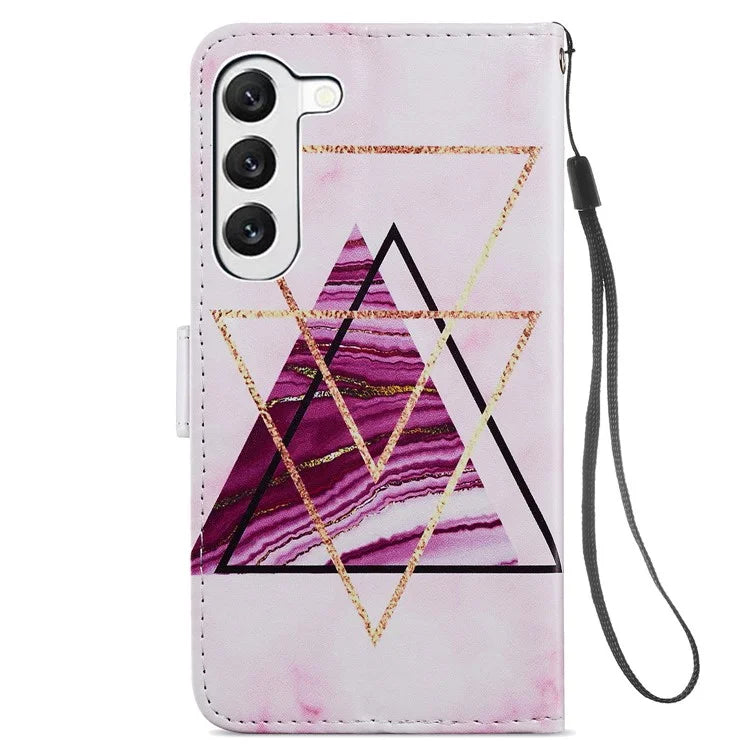 For Samsung Galaxy S24 Case Pattern Printing PU Leather Stand Phone Cover