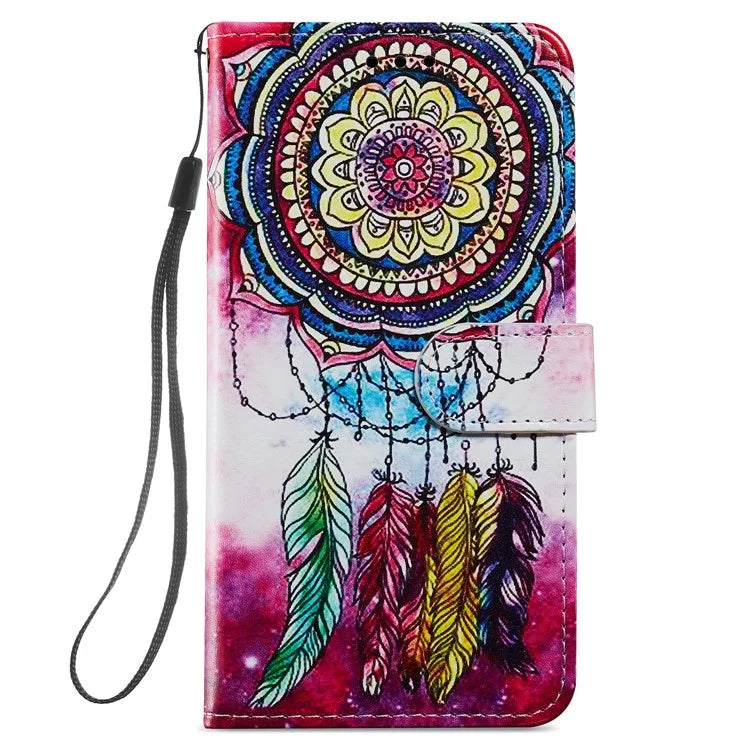 For Samsung Galaxy S24 Case Pattern Printing PU Leather Stand Phone Cover